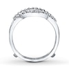 Thumbnail Image 4 of Previously Owned Diamond Enhancer Ring 1/2 ct tw Round & Baguette-cut 14K White Gold