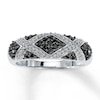 Thumbnail Image 1 of Previously Owned Black & White Diamond Ring 1/3 ct tw 10K White Gold