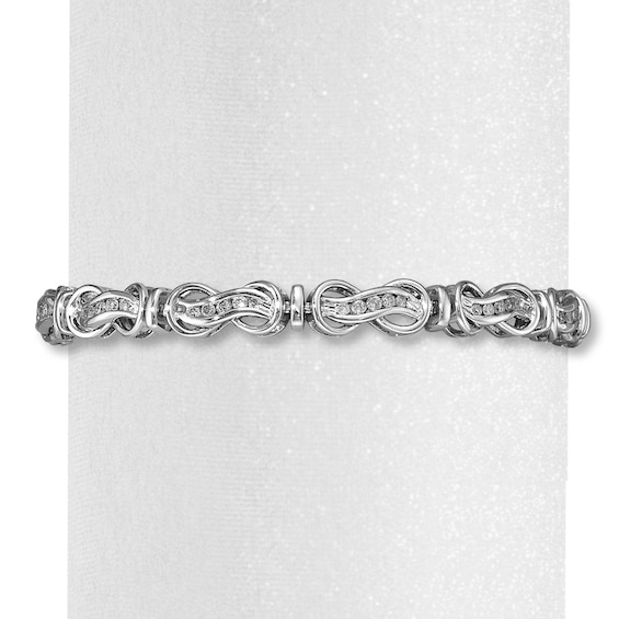 Previously Owned Infinity Bracelet 1 ct tw Diamonds Sterling Silver