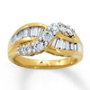 Previously Owned Diamond Ring 1 ct tw Round & Baguette 14K Yellow Gold