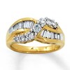 Previously Owned Diamond Ring 1 ct tw Round & Baguette 14K Yellow Gold