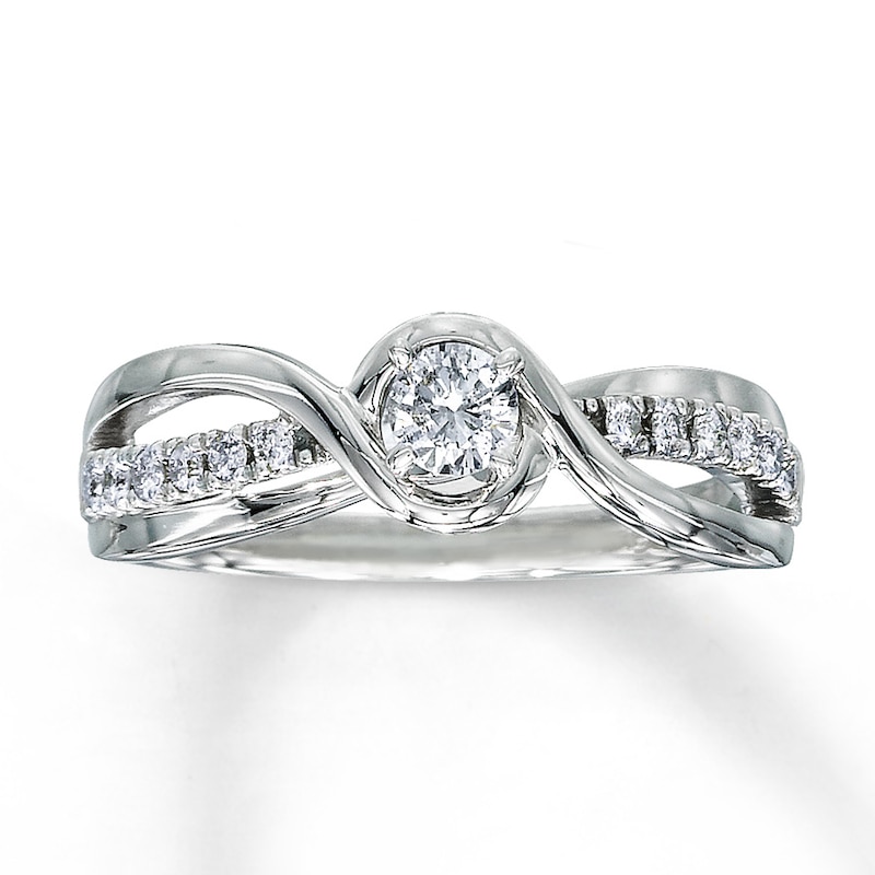 Previously Owned Ring 1/3 ct tw Diamonds 10K White Gold