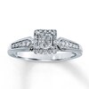 Thumbnail Image 1 of Previously Owned Ring 1/4 ct tw Princess & Round-cut Diamonds 10K White Gold