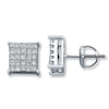 Thumbnail Image 0 of Previously Owned Diamond Earrings 1 ct tw Princess-Cut 14K White Gold