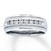 Thumbnail Image 1 of Previously Owned Men's Diamond Band 1/2 ct tw Round-cut 14K White Gold