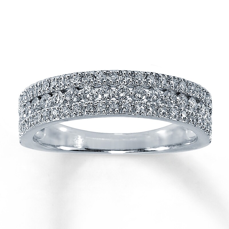 Main Image 1 of Previously Owned Diamond Anniversary Ring 1/2 ct tw 14K White Gold