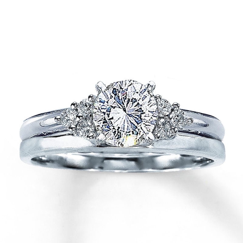 Main Image 2 of Previously Owned Diamond Wedding Band 1/8 ct tw Round-Cut 14K White Gold