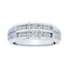 Thumbnail Image 1 of Previously Owned Men's Diamond Wedding Band 3/4 ct tw Round-cut 10K White Gold