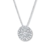 Thumbnail Image 1 of Previously Owned Diamond Necklace 1/5 ct tw Round-cut 10K White Gold 18"
