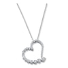Thumbnail Image 1 of Previously Owned Diamond Heart Necklace 1/2 cttw 14K White Gold 18"