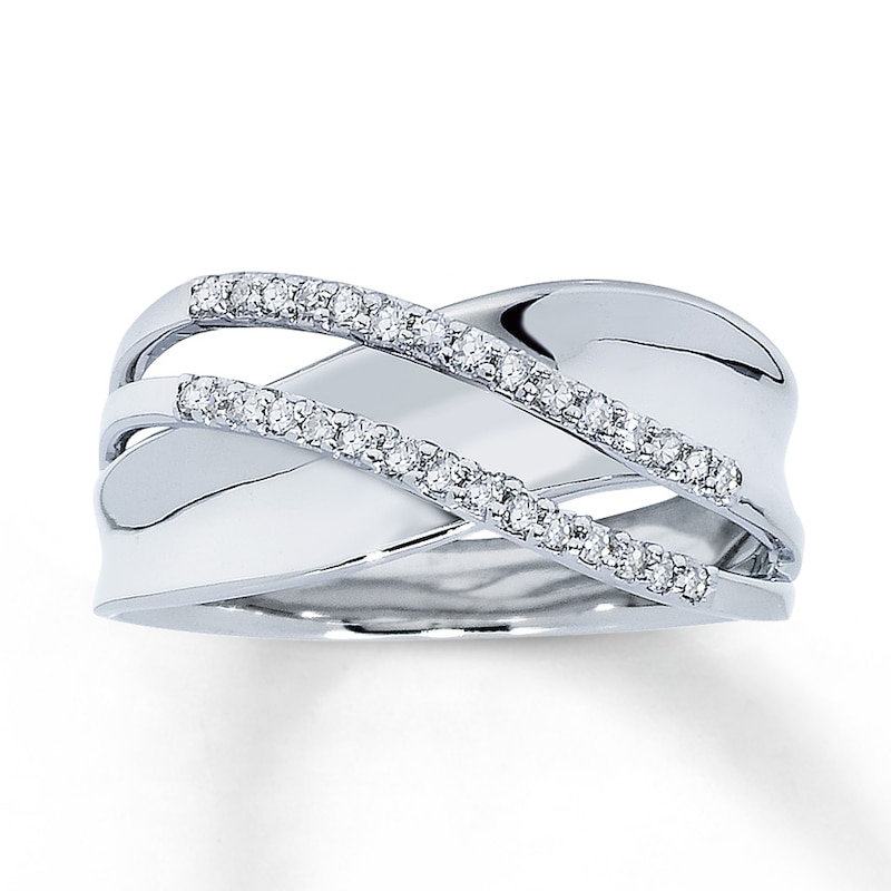 Main Image 1 of Previously Owned Diamond Ring 1/8ct tw 10K White Gold