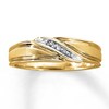 Thumbnail Image 1 of Previously Owned Men's Diamond Accent Wedding Band 10K Yellow Gold