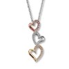 Thumbnail Image 1 of Previously Owned Diamond Heart Necklace 1/10 ct tw Sterling Silver & 10K Two-Tone Gold