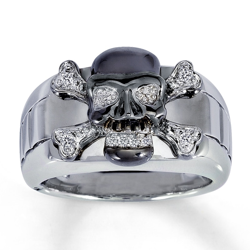 Main Image 1 of Previously Owned Men's Diamond Ring 1/20 ct tw Sterling Silver