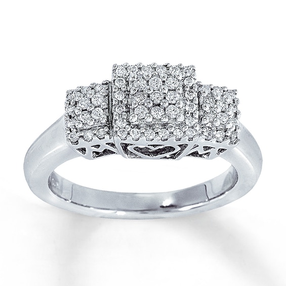 Previously Owned Diamond Mom Ring 1/4 ct tw Sterling Silver