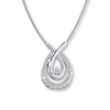 Thumbnail Image 1 of Previously Owned Diamond Necklace 1/5 ct tw Round-cut Sterling Silver