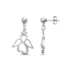 Thumbnail Image 1 of Previously Owned Open Hearts Diamond Angel Earrings 1/5 ct tw Round-cut Sterling Silver