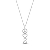 Thumbnail Image 1 of Previously Owned Diamond Peace Sign Necklace 1/5 cttw Sterling Silver