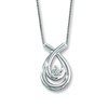Thumbnail Image 1 of Previously Owned Necklace 1/15 ct tw Diamonds 10K White Gold 18"