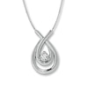 Thumbnail Image 0 of Previously Owned Diamond Necklace 1/6 Carat 10K White Gold