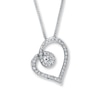 Thumbnail Image 1 of Previously Owned Necklace 1/5 ct tw Diamonds Sterling Silver 18"
