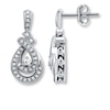 Thumbnail Image 1 of Previously Owned Diamond Dangle Earrings 1/3 ct tw Round-cut 10K White Gold