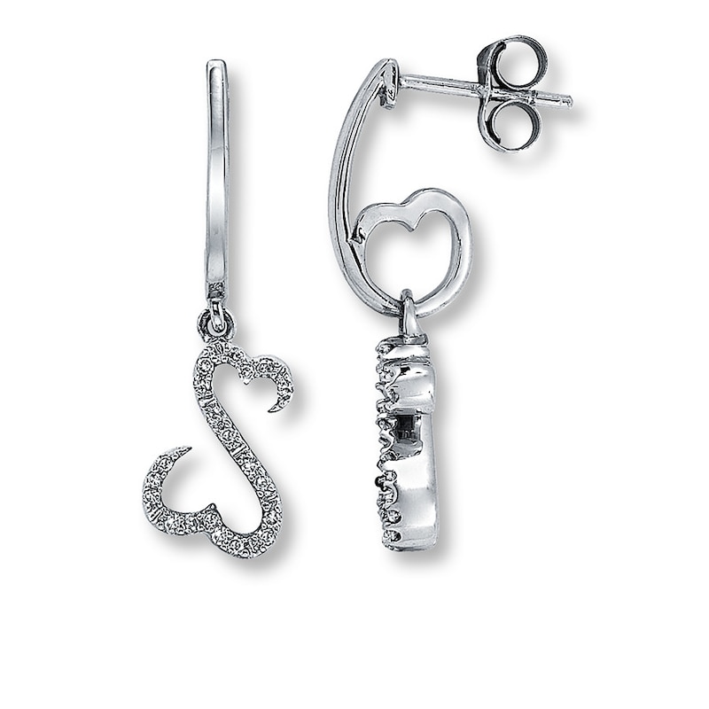 Main Image 2 of Previously Owned Earrings 1/10 ct tw Diamonds 14K White Gold