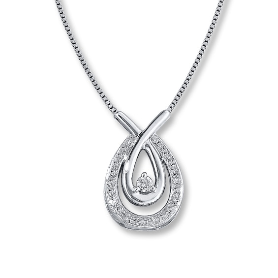 Previously Owned Necklace 1/5 ct tw Diamonds Sterling Silver 18"