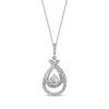 Thumbnail Image 0 of Previously Owned Diamond Teardrop Necklace 1 cttw Diamonds 14K White Gold 18"