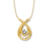 Thumbnail Image 1 of Previously Owned Diamond Necklace 1/15 Carat 10K Yellow Gold