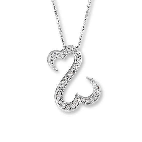 Previously Owned Necklace 1/4 ct tw Diamonds 14K White Gold 18"