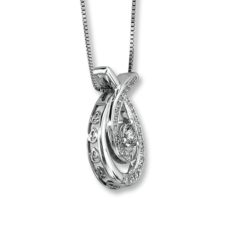 Main Image 2 of Previously Owned Necklace 1/2 ct tw Diamonds 14K White Gold 18"
