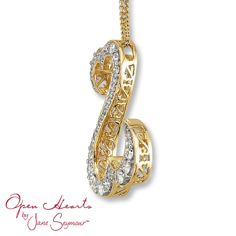 Main Image 3 of Previously Owned Necklace 1 ct tw Diamonds 14K Yellow Gold 18"
