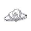 Thumbnail Image 1 of Previously Owned Diamond Heart Ring 1/6 ct tw Round-cut Sterling Silver