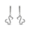 Previously Owned Open Hearts Diamond Dangle Earrings 1/2 ct tw Round-cut 14K White Gold
