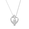 Thumbnail Image 1 of Previously Owned Diamond Heart Necklace 1/6 cttw Sterling Silver 18"