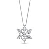 Thumbnail Image 1 of Previously Owned Diamond Snowflake Necklace 1/10 cttw Sterling Silver 18"