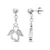 Thumbnail Image 1 of Previously Owned Open Heart Wing Earrings 1/20 ct tw Diamonds Sterling Silver