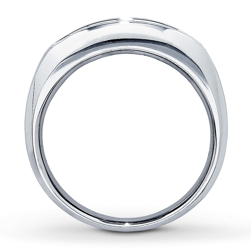 Main Image 2 of Previously Owned Men's Diamond Ring 1 ct tw Round 14K White Gold