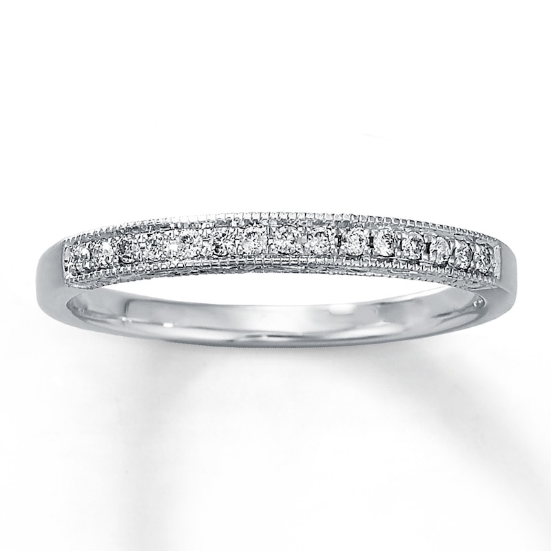 Previously Owned Anniversary Band 1/10 ct tw Round-cut Diamonds 10K White Gold