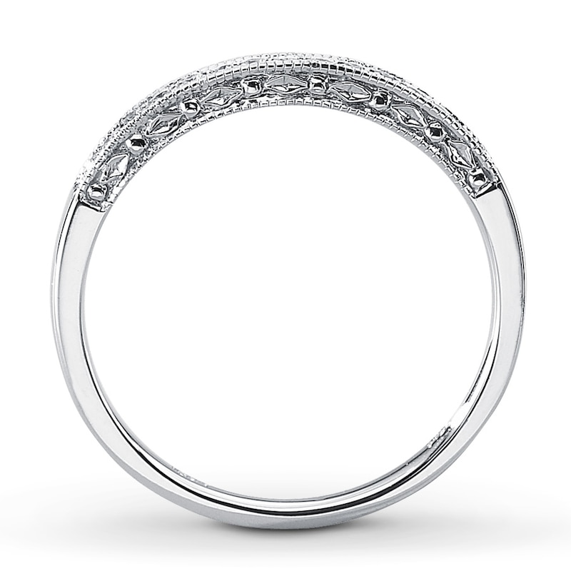 Main Image 2 of Previously Owned Anniversary Band 1/10 ct tw Round-cut Diamonds 10K White Gold
