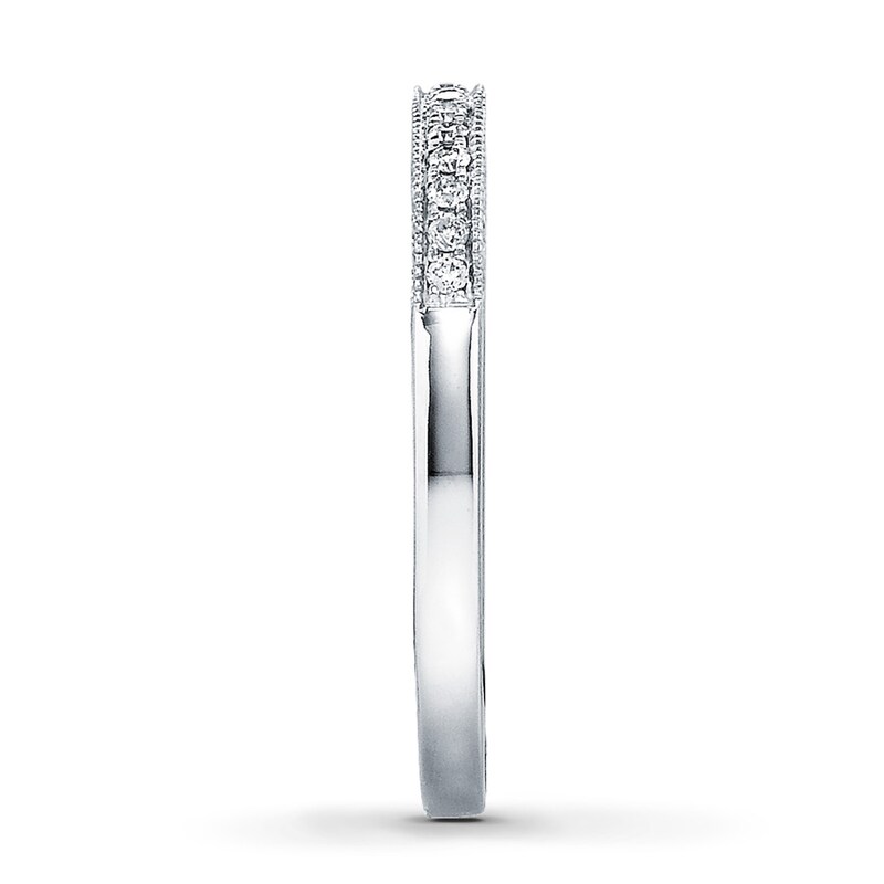 Main Image 3 of Previously Owned Anniversary Band 1/10 ct tw Round-cut Diamonds 10K White Gold