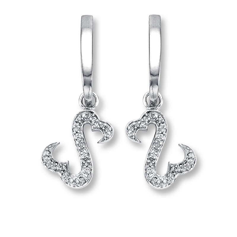 Main Image 1 of Previously Owned Earrings 1/6 ct tw Diamonds Sterling Silver