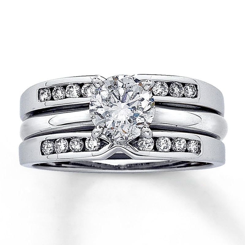 Main Image 4 of Previously Owned Diamond Enhancer Ring 1/4 ct tw Round-cut 14K White Gold