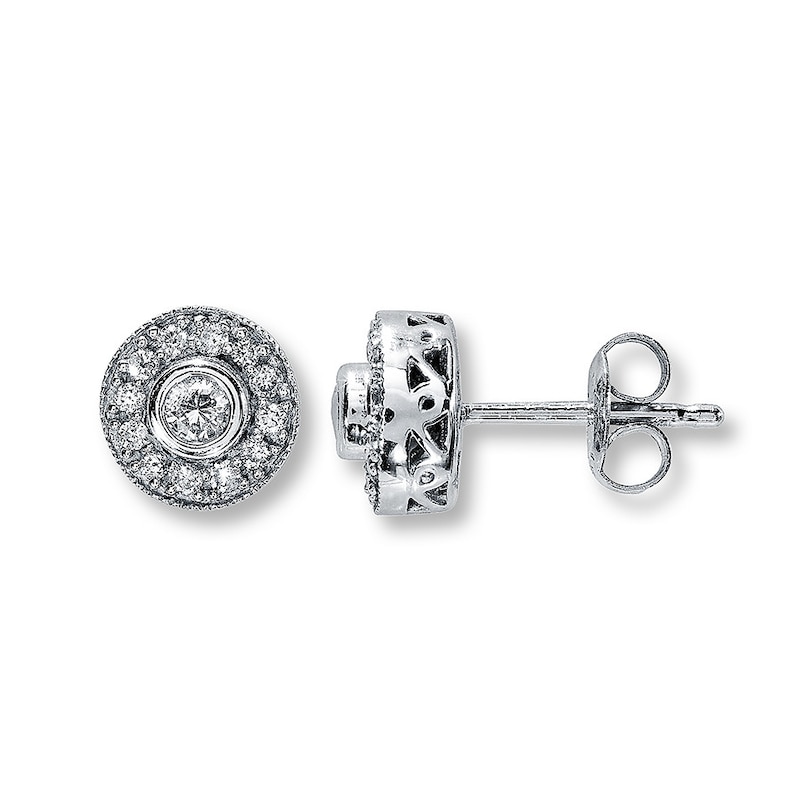 Previously Owned Diamond Earrings 1/4 ct tw 10K White Gold