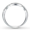 Previously Owned Wedding Band 1/10 ct tw Round-cut Diamonds 14K White Gold