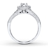 Previously Owned Engagement Ring 5/8 ct tw Round-cut Diamonds 14K White Gold