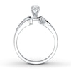 Thumbnail Image 2 of Previously Owned Ring 1/6 ct tw Marquise/Round-cut Diamonds 10K White Gold