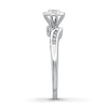 Thumbnail Image 3 of Previously Owned Ring 1/6 ct tw Marquise/Round-cut Diamonds 10K White Gold