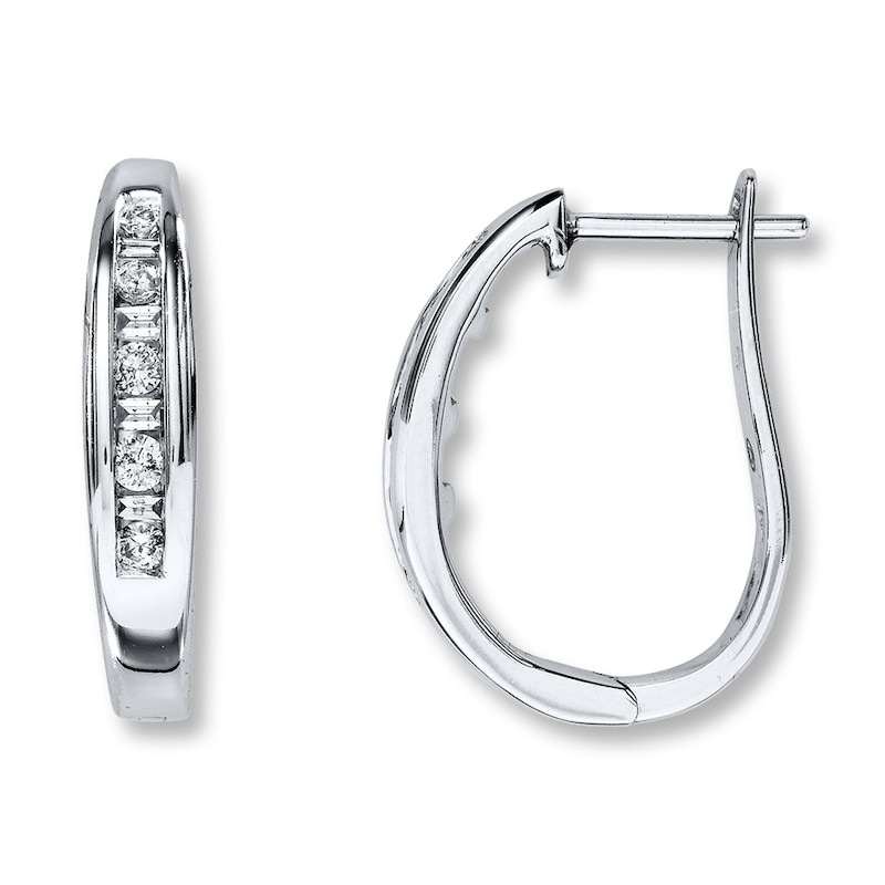 Main Image 1 of Previously Owned Earrings 1/4 ct tw Diamonds 10K White Gold